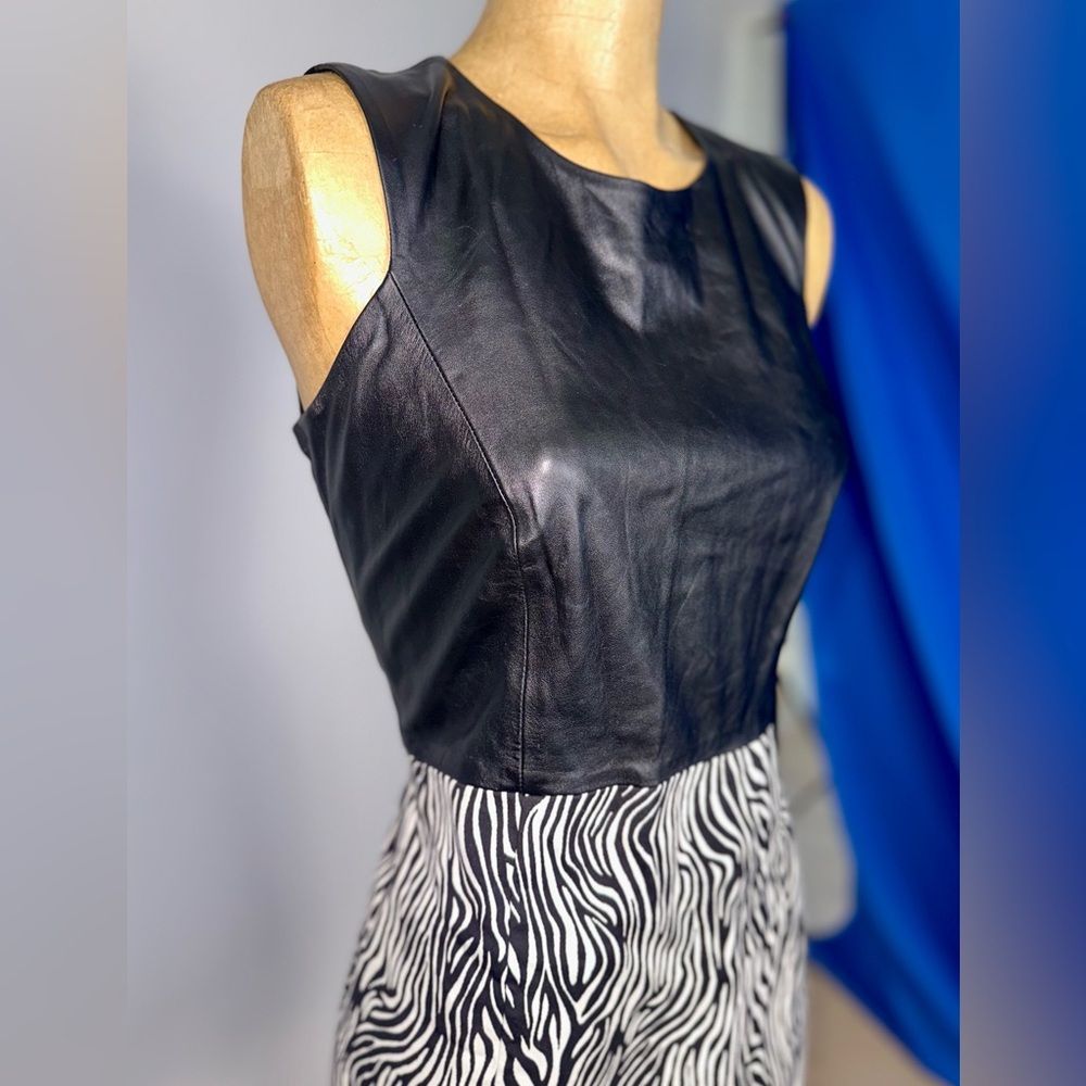 Milly Leather Sheath Dress, Size 6